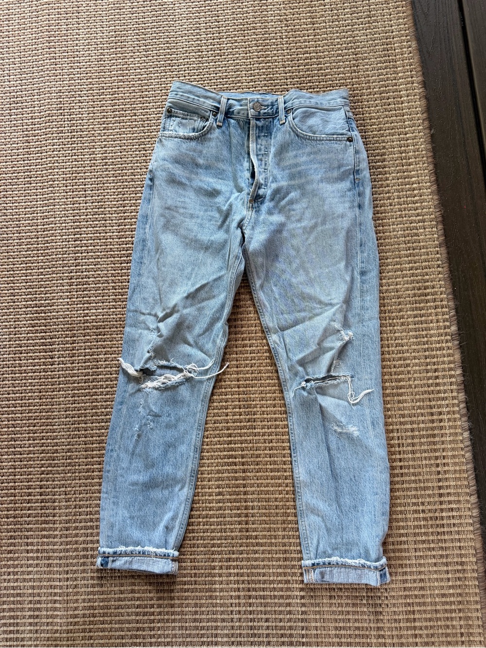 Agolde Light Blue Distressed Women’s Jeans